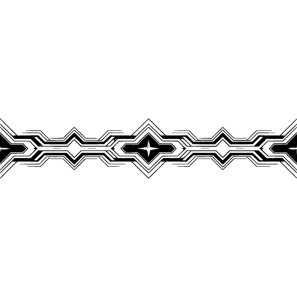 Geometric Border Modern Line Art on White vector