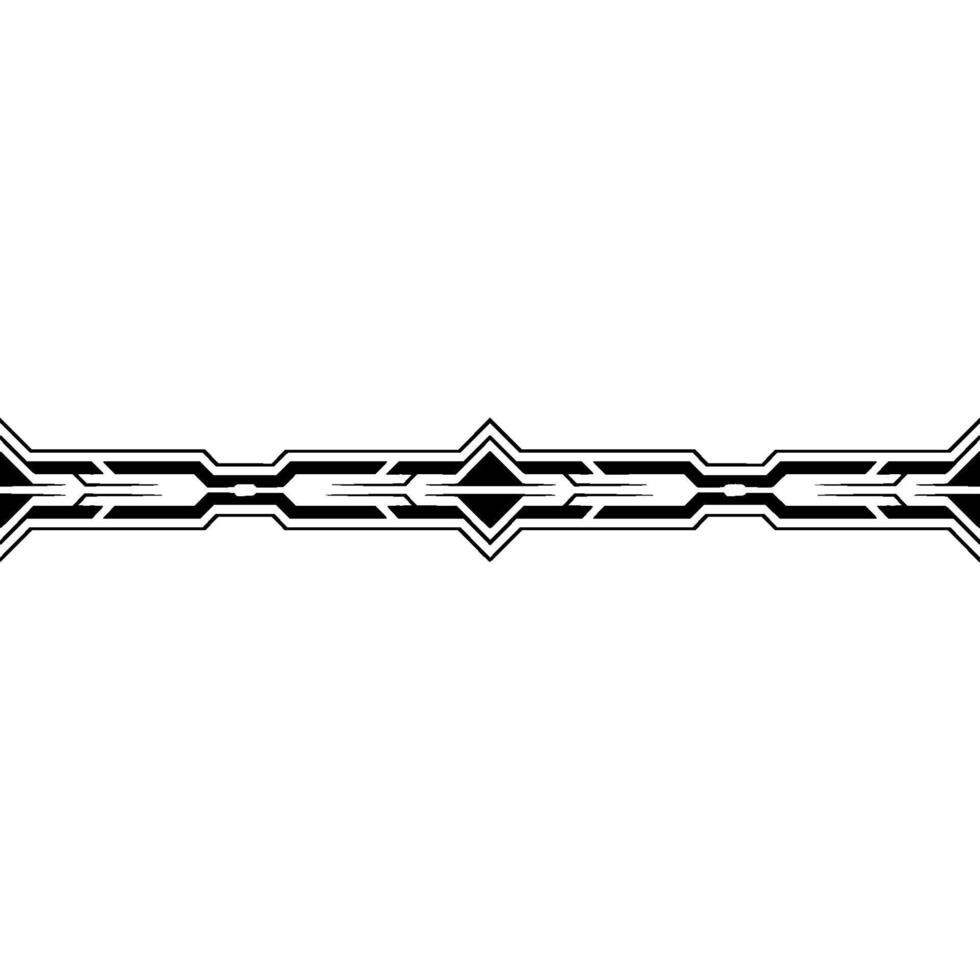 Abstract Tech Border Element Black Line on White Background vector
