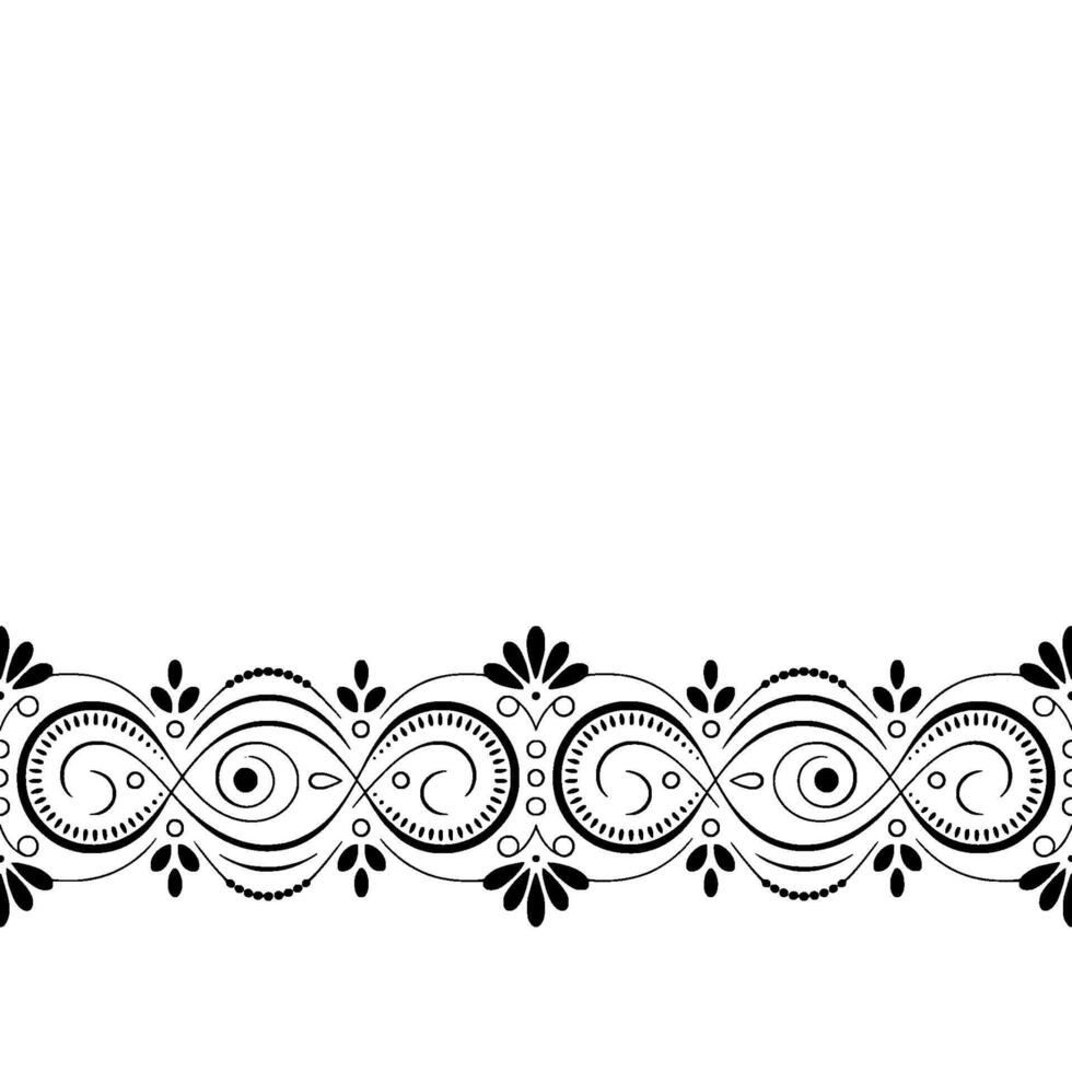 Elegant Ornamental Border , Monochrome, Minimalist, Invitation vector