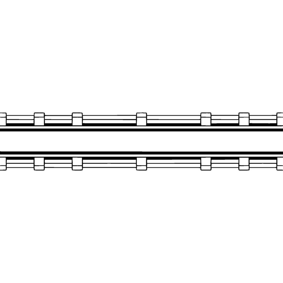 Minimalist Abstract Railroad Tracks on White, Geometric, Clean vector