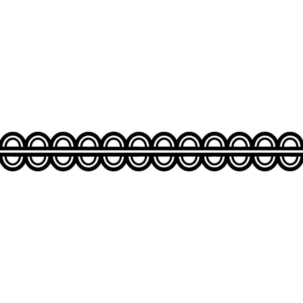 Geometric Black and White Circle Border Pattern vector