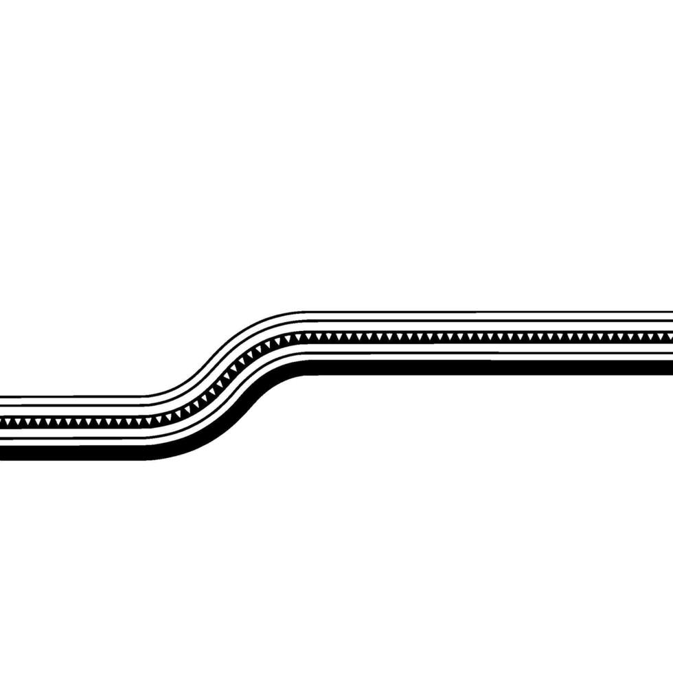 Minimalist Wavy Black Stripes Triangles on White vector