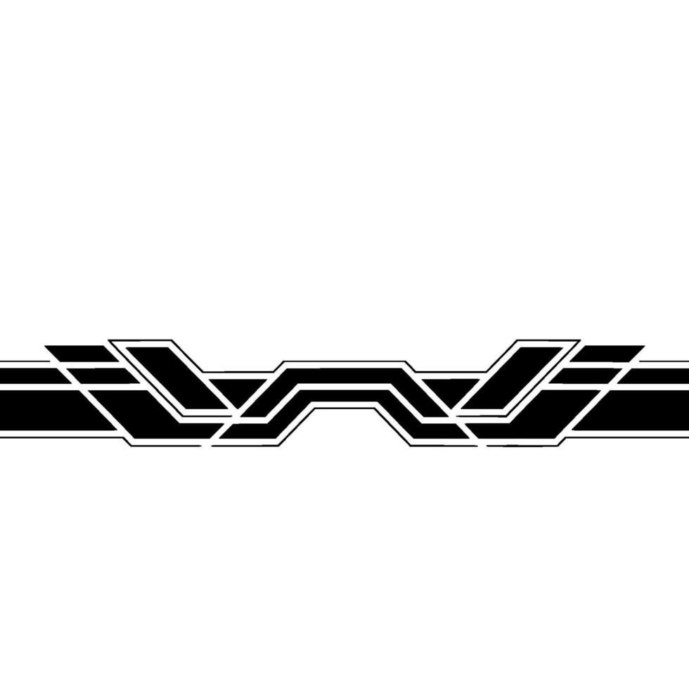 Abstract Geometric Black White Techinspired Border vector