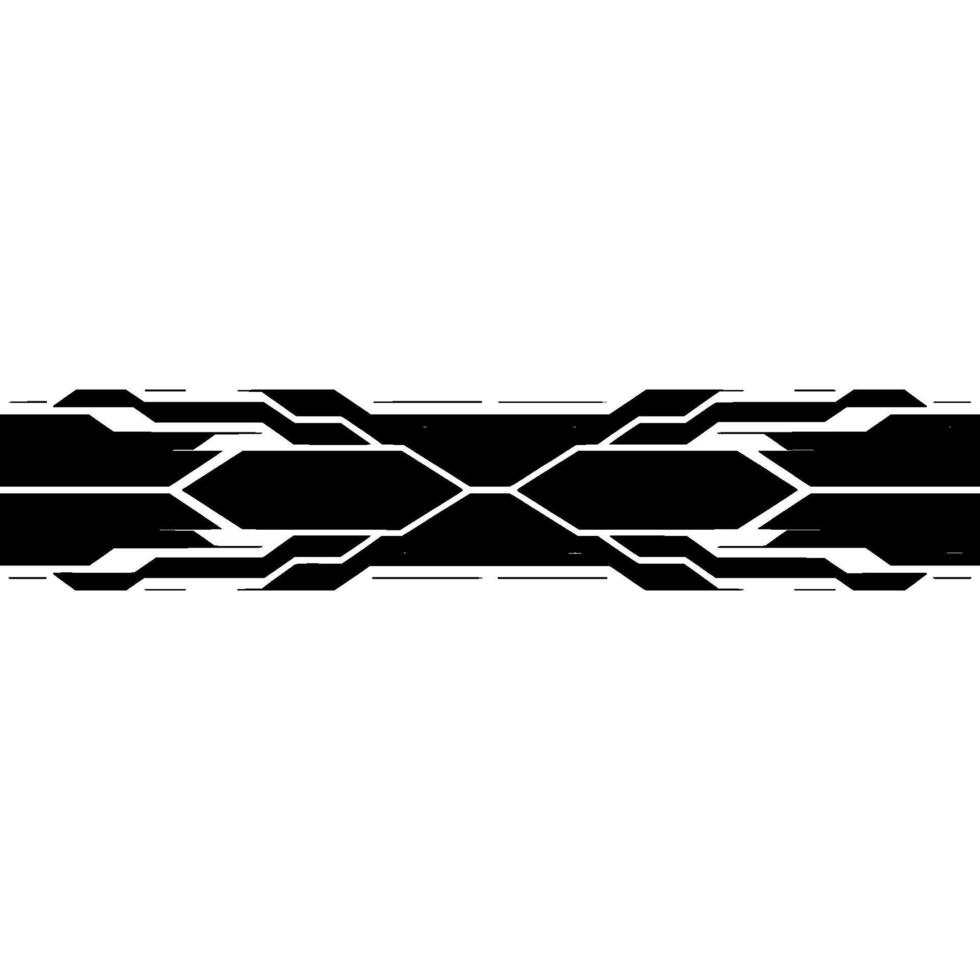 Futuristic Tech Line Art, Black Geometric on White, Digital Aesthetic vector