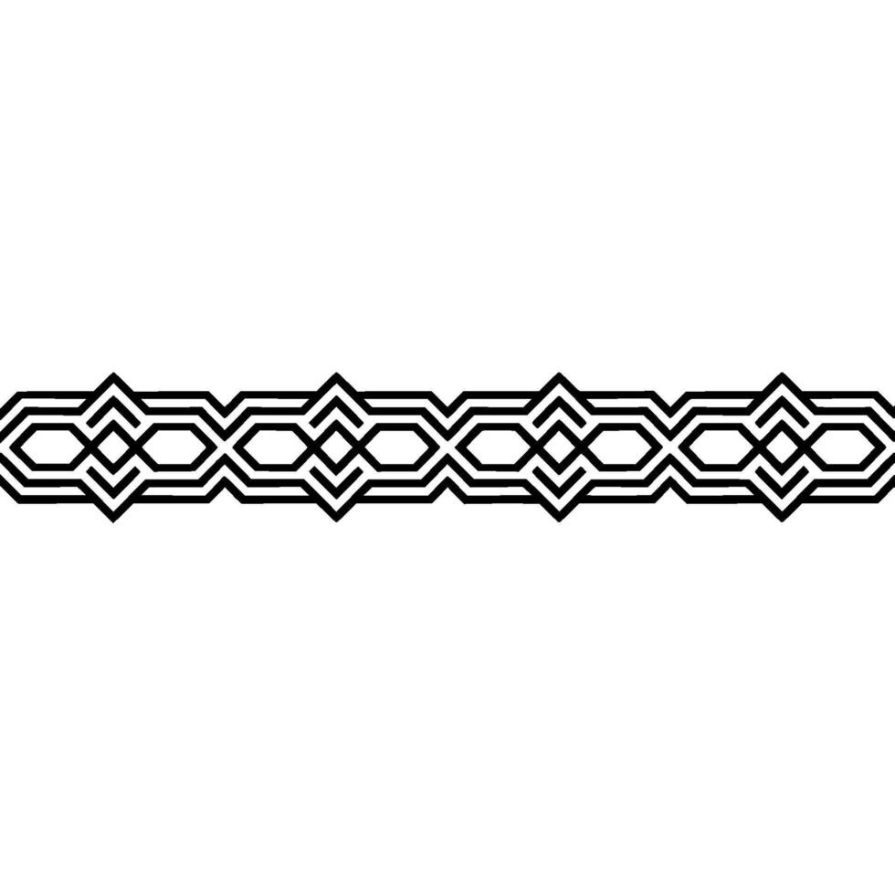 Minimalist Geometric Border Pattern in Black and White vector