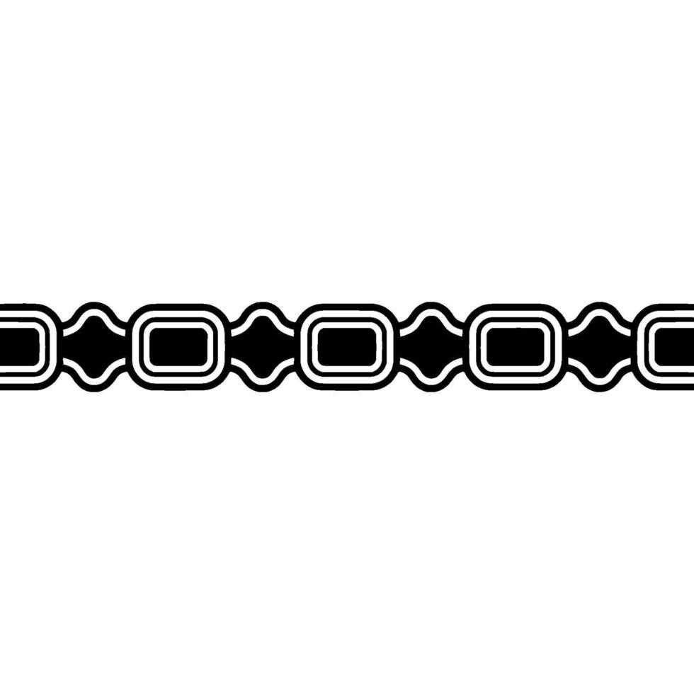 Geometric Border, Black and White Retro vector