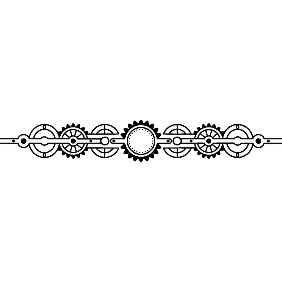 Steampunk Gear Border Simple, Elegant, Mechanical vector