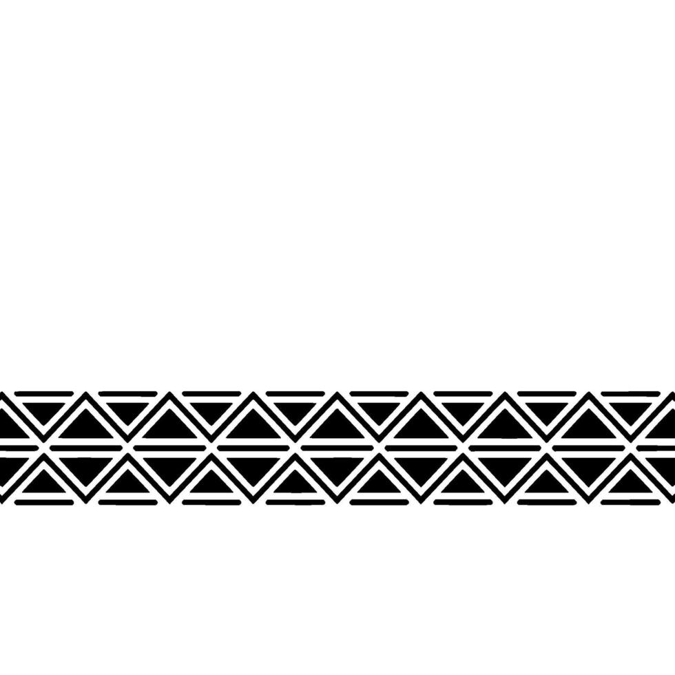 Geometric Black and White Border Pattern vector