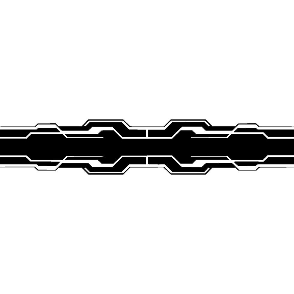 Abstract Tech Line Illustration Black and White Minimalist vector