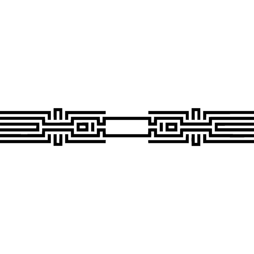 Geometric Border Abstract Divider Element, Monochromatic vector