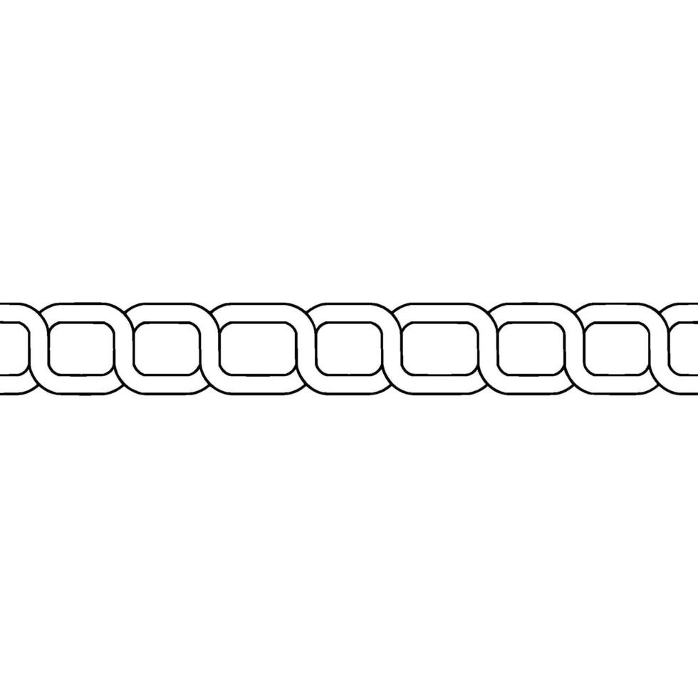 Minimalist Chain Line Art on White Background vector