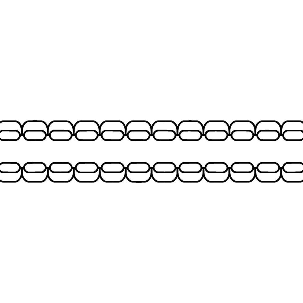 Minimalist Black Chain Border on Textured White Background vector