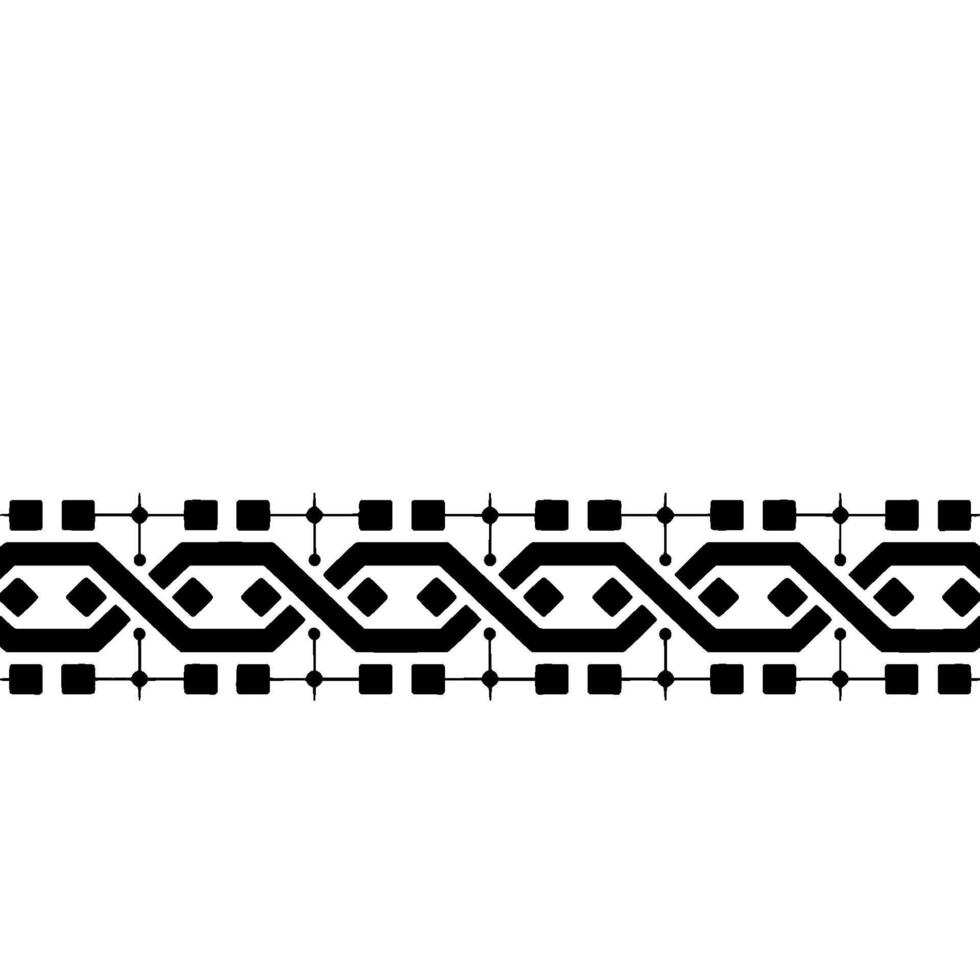 Abstract Geometric Pattern Black Border on White Background vector