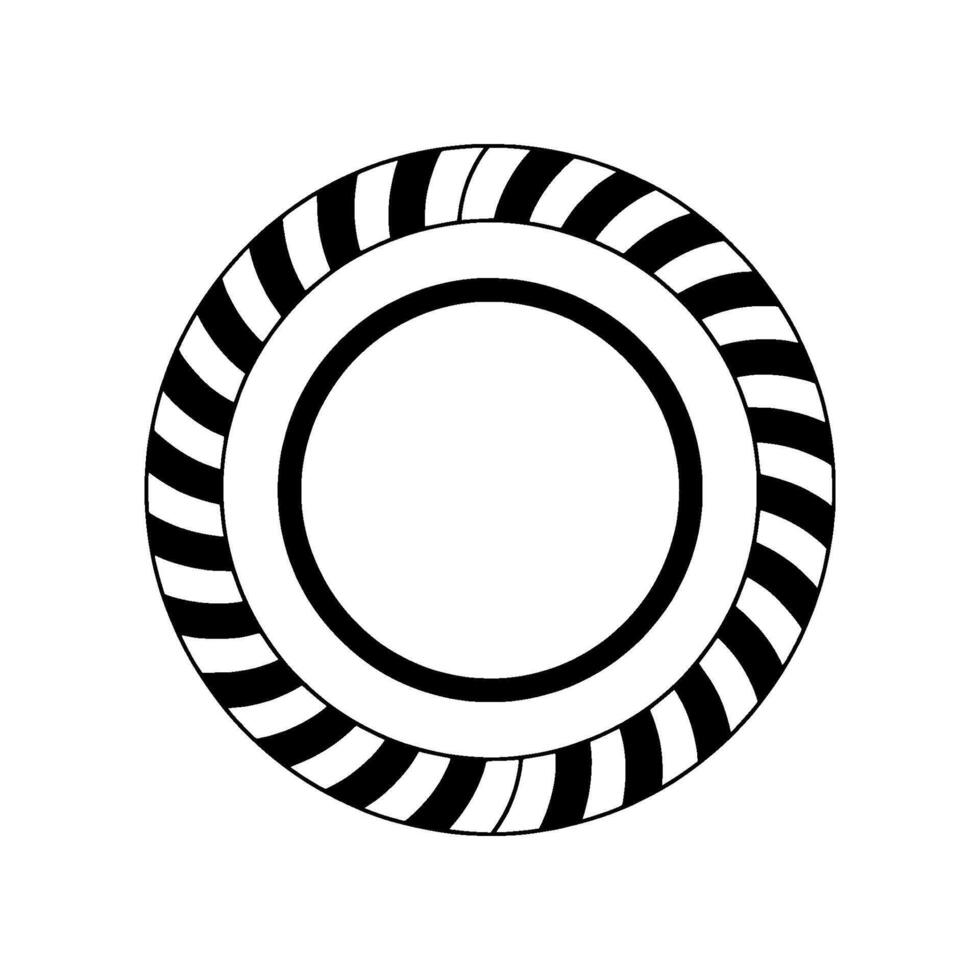 Black and White Circular Modern Element vector