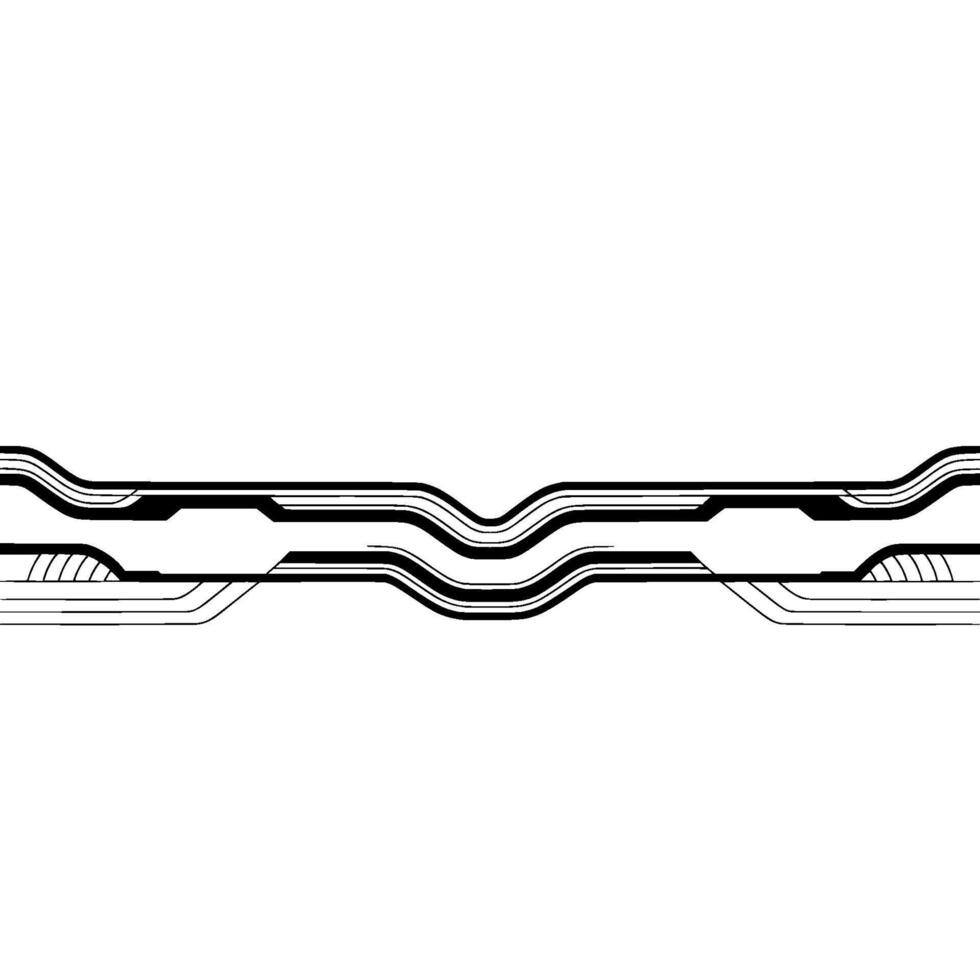 Minimalist Tech Line Art Background, Futuristic , Black and White vector
