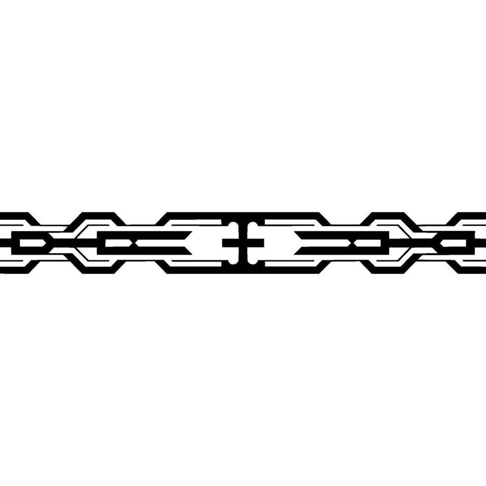 Geometric Tech Pattern Border Minimalist, Modern on White vector