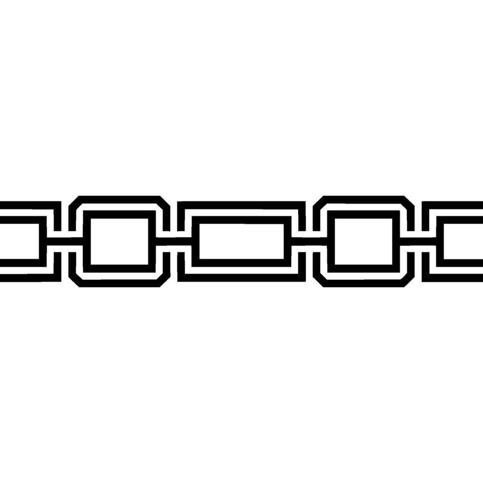 Geometric Chain Pattern on White Background, Minimalist vector