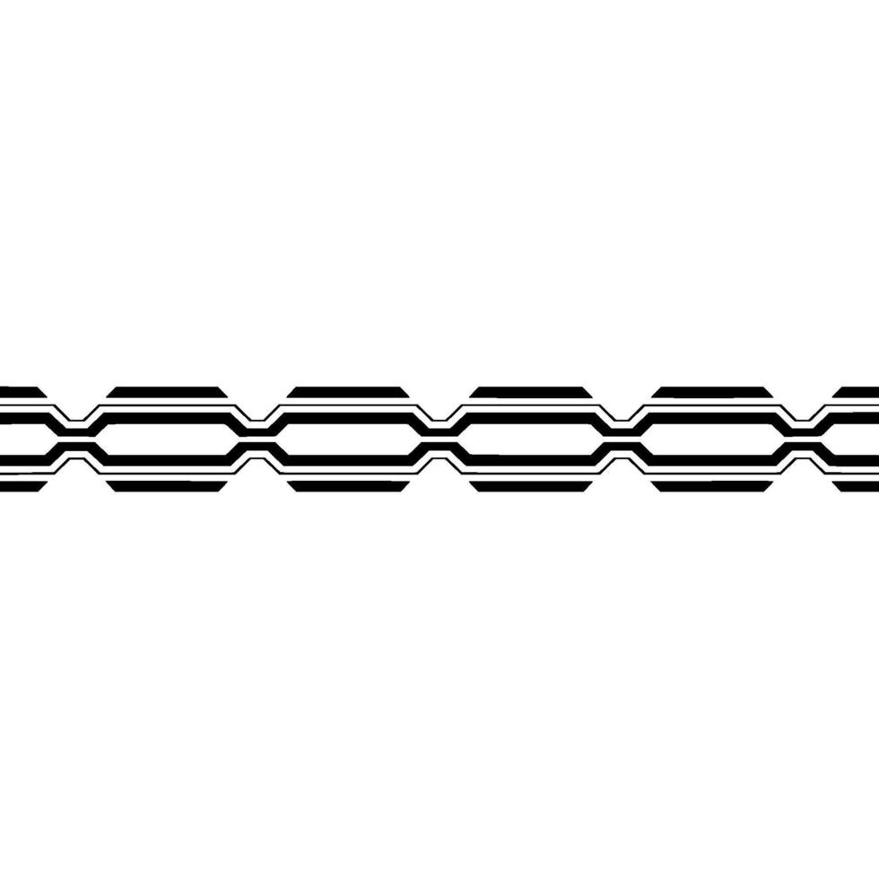 Modern Minimalist Black Geometric Border on White Background vector