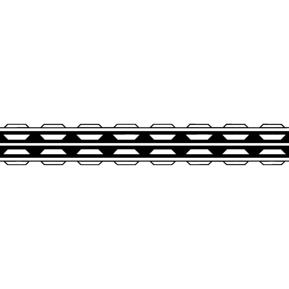 Minimalist Geometric Border Element Black and White vector