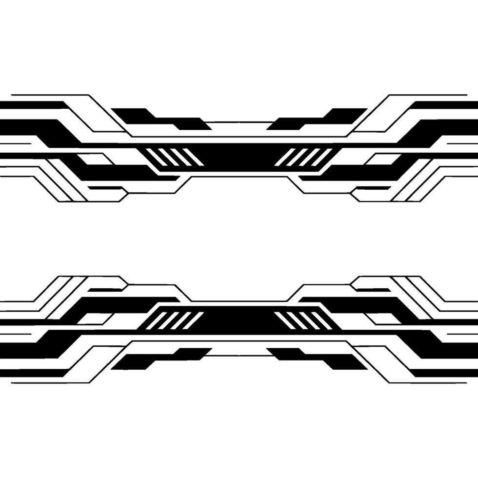 Abstract Futuristic Tech Elements in Black White, Background vector