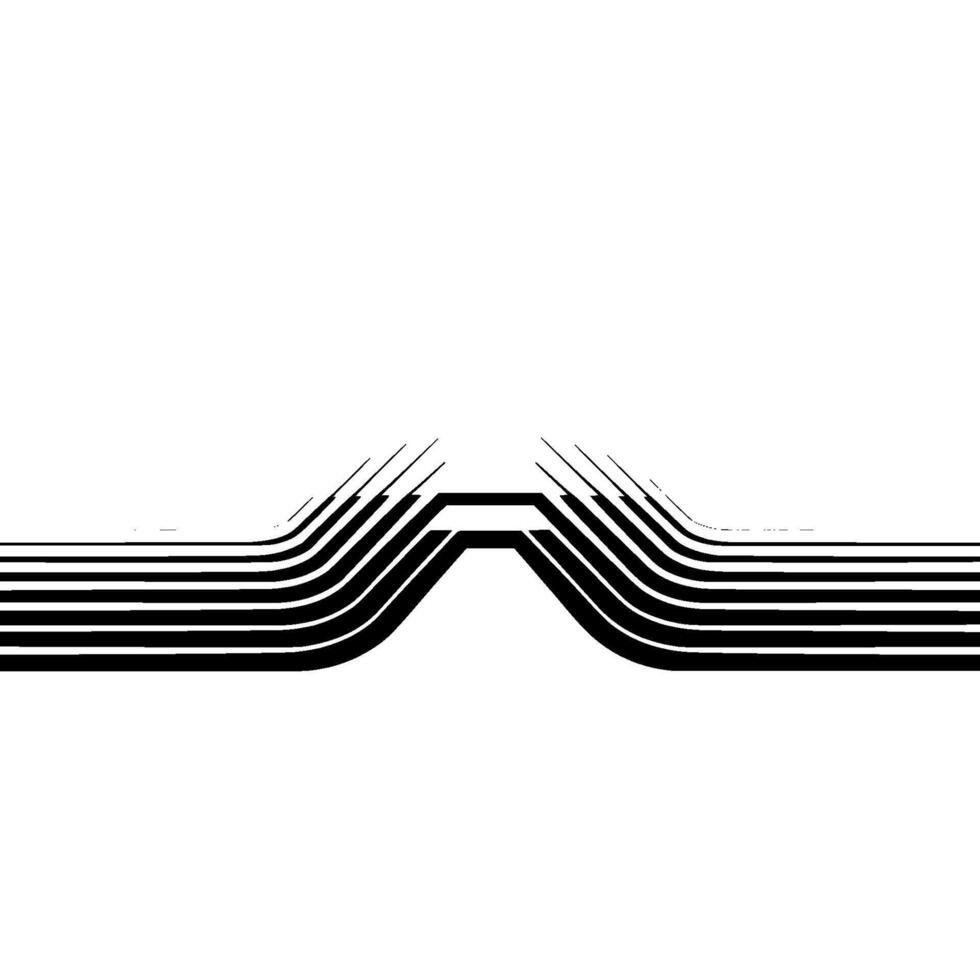 Minimalist Abstract Black Lines on White Background vector