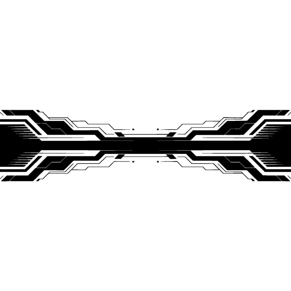 Abstract Tech Border Black White for Data Concepts vector