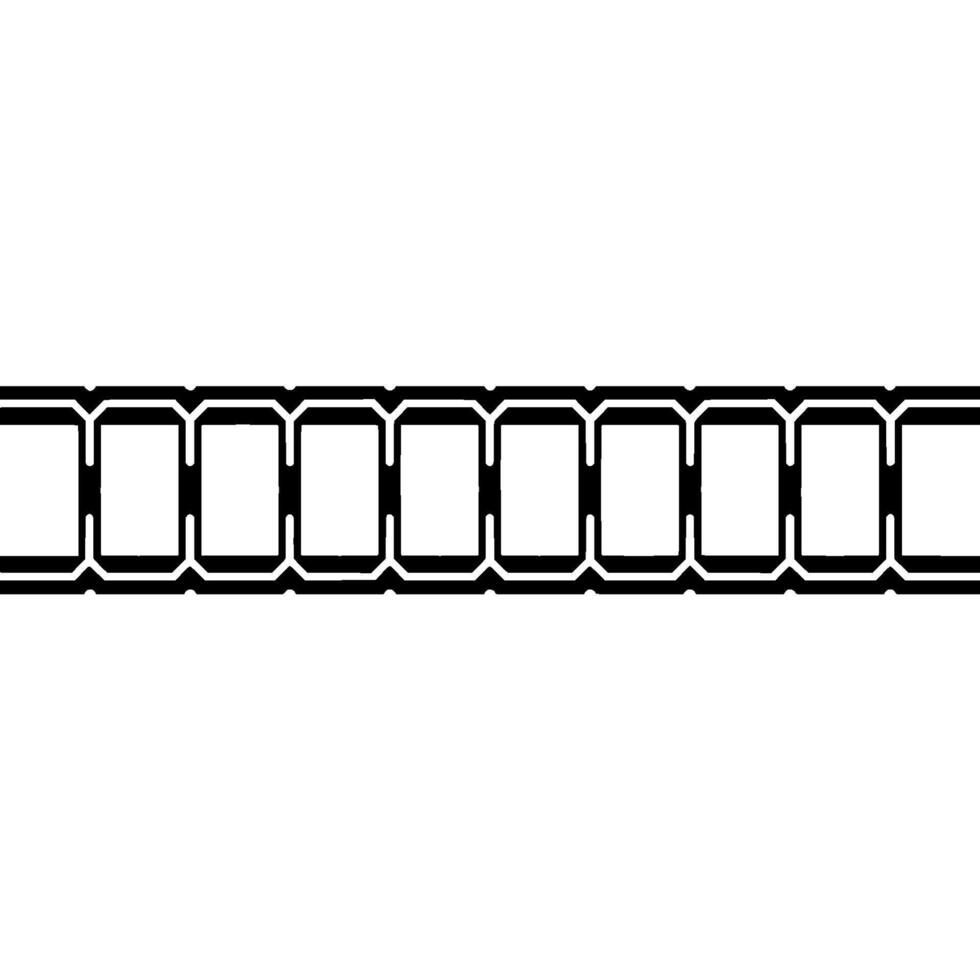 Modern Geometric Border, Black and White vector