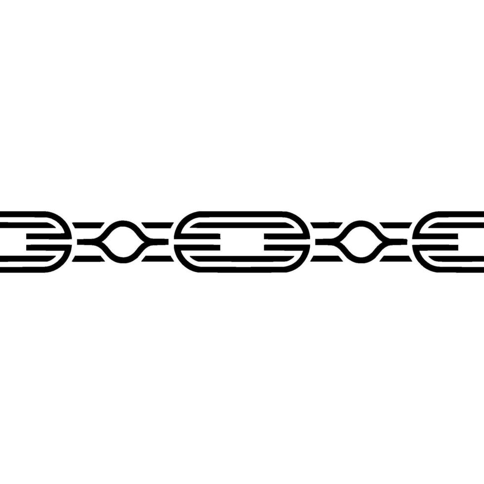 Abstract Chain Link , Minimalist Black White vector