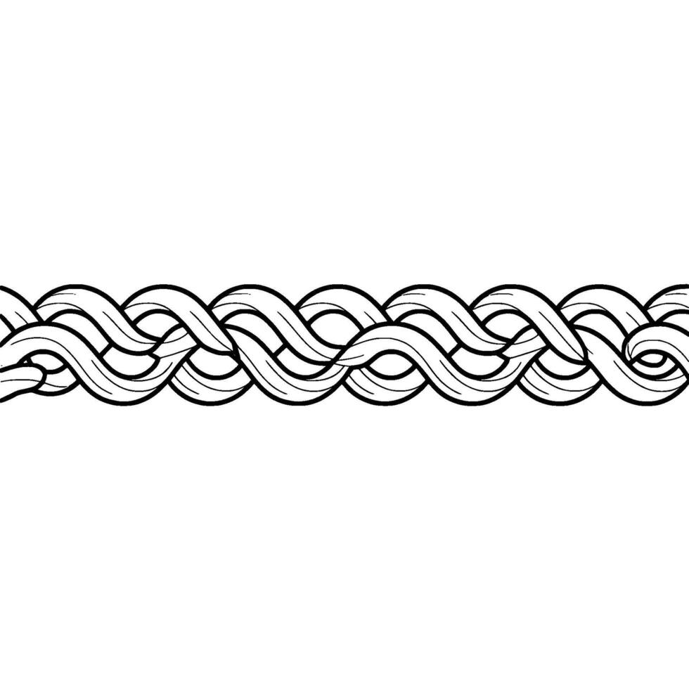 Braided Border Elegant Black and White Pattern vector