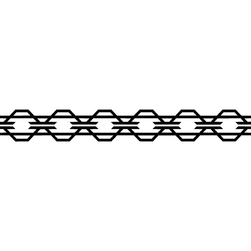 Geometric Chain Pattern on White Minimalist Element vector
