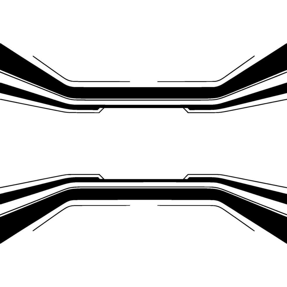 Futuristic Black Lines on White Background Tech Element vector