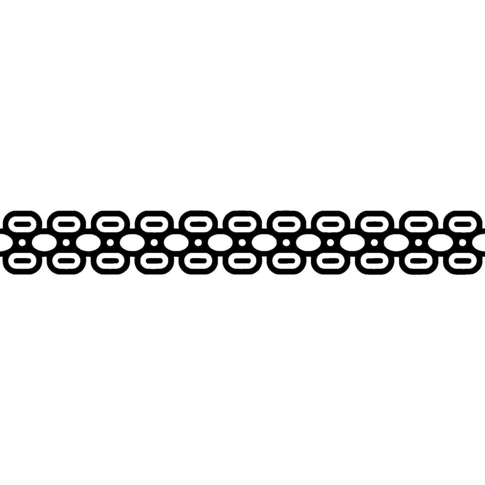 Modern Chain Link Pattern on White Geometric Border vector