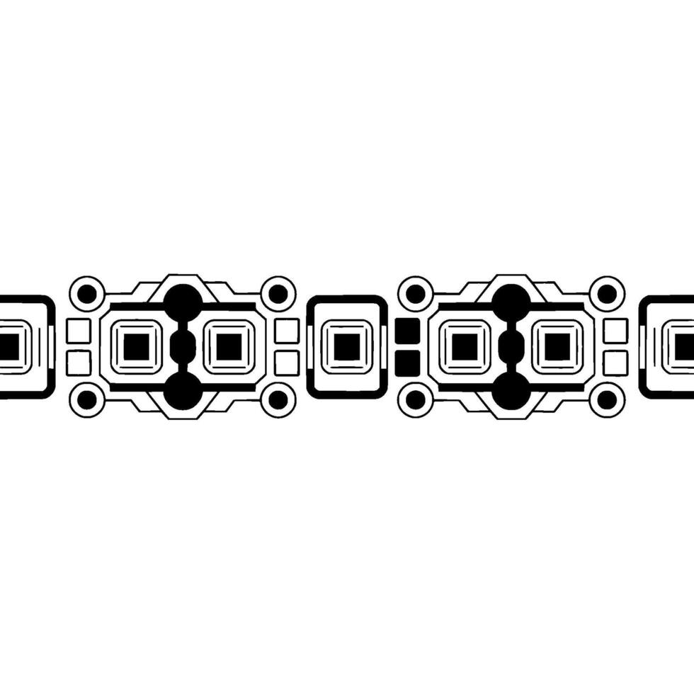 Geometric Tech Circuit Pattern in Black and White Minimalist vector