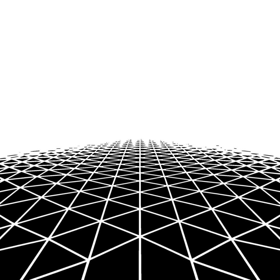 Black White Geometric Grid Perspective, Abstract Background vector