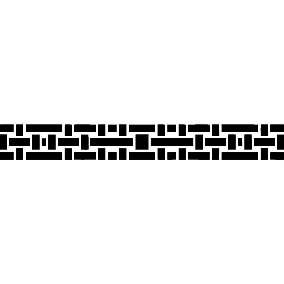 Black Geometric Woven Border on Gradient Background vector