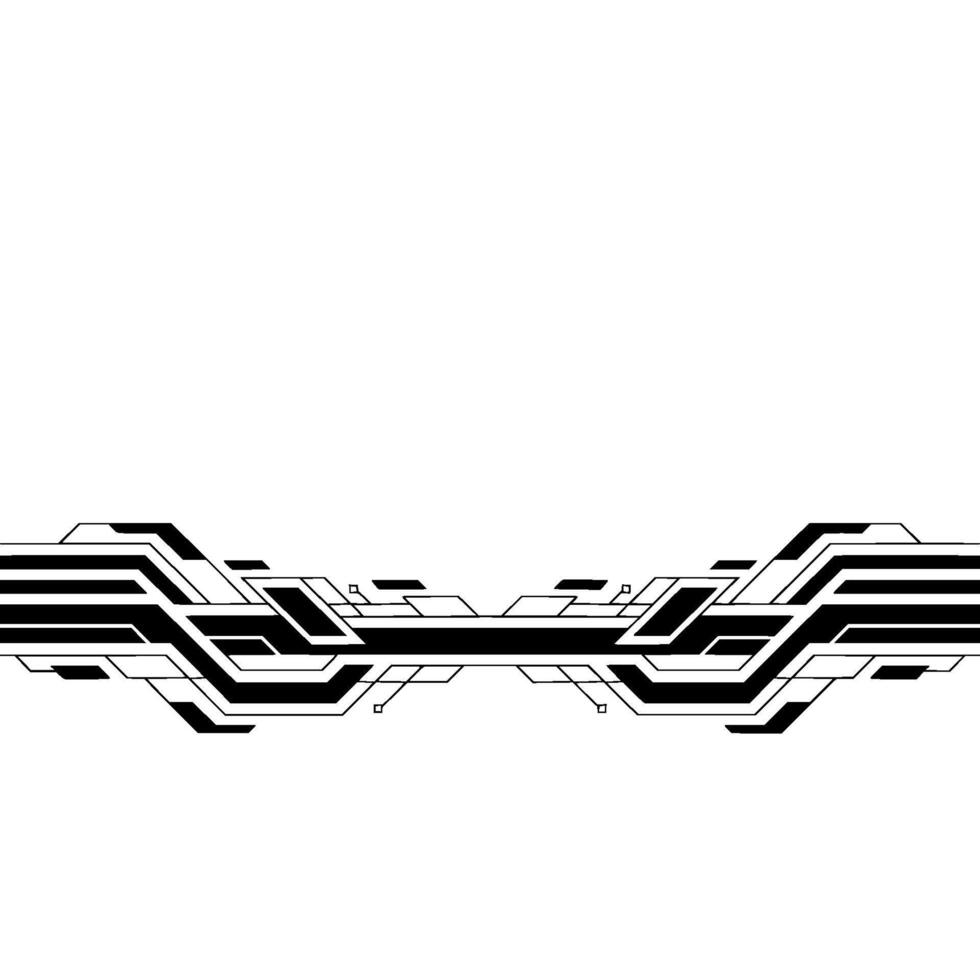 Abstract Tech Circuitry Element, Black Lines on Gradient vector
