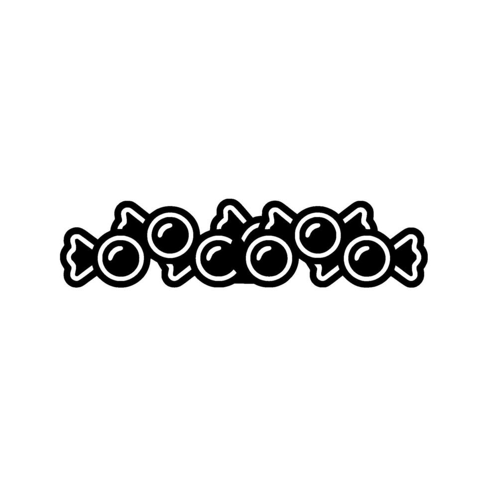 Minimalist Candy Pattern Black White Illustration vector