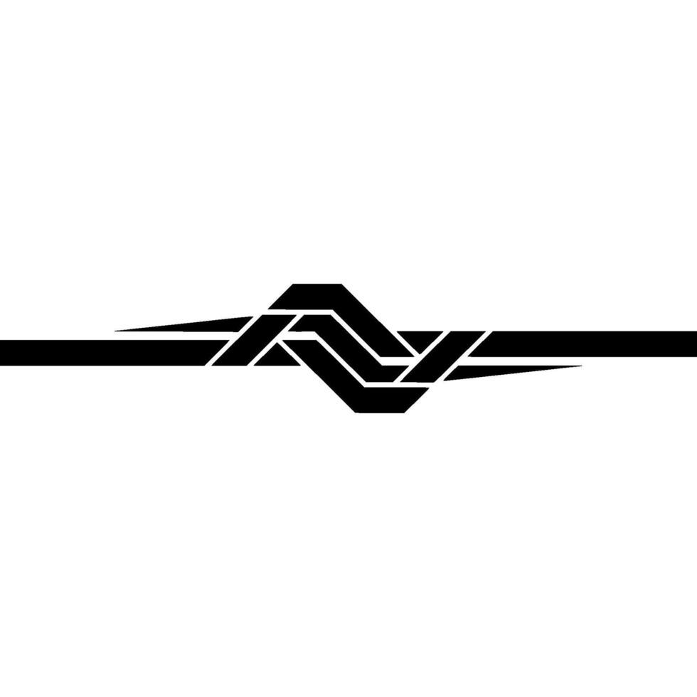 Minimalist Geometric Knot Line Art Illustration, Elegant Element vector