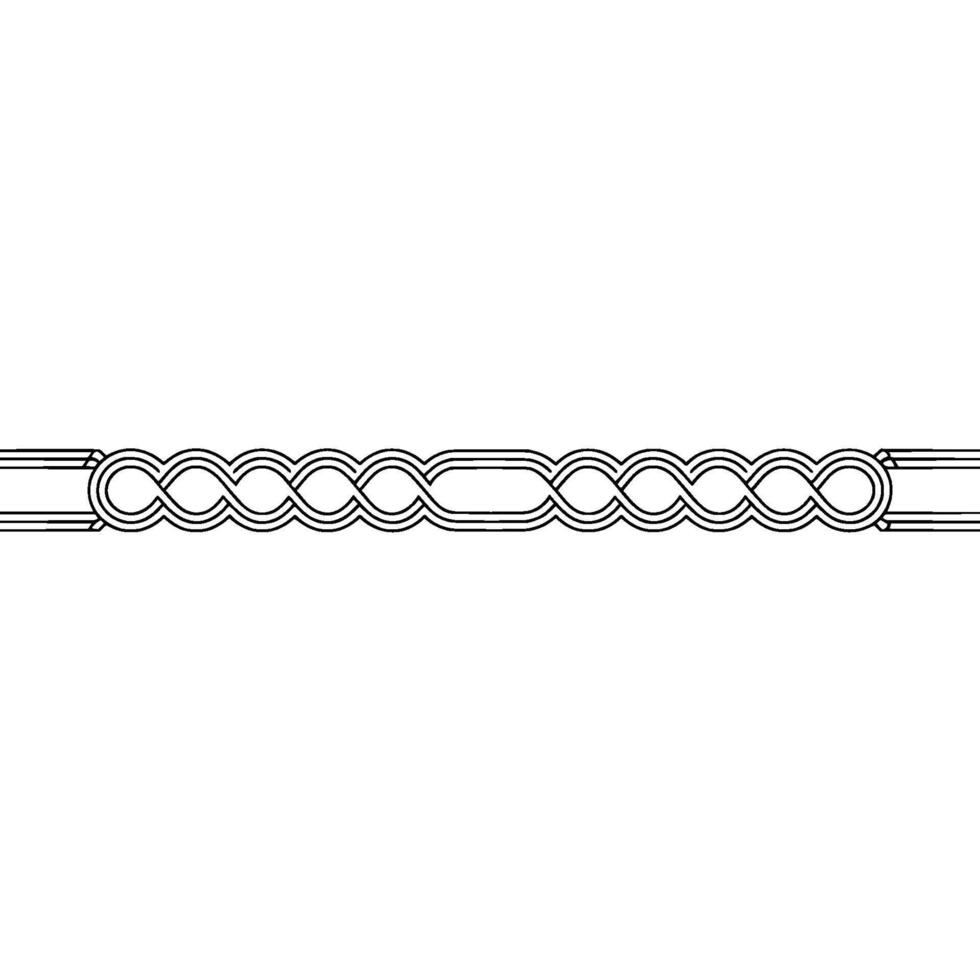 Minimalist Infinity Knot Pattern Black and White, Decorative Element vector