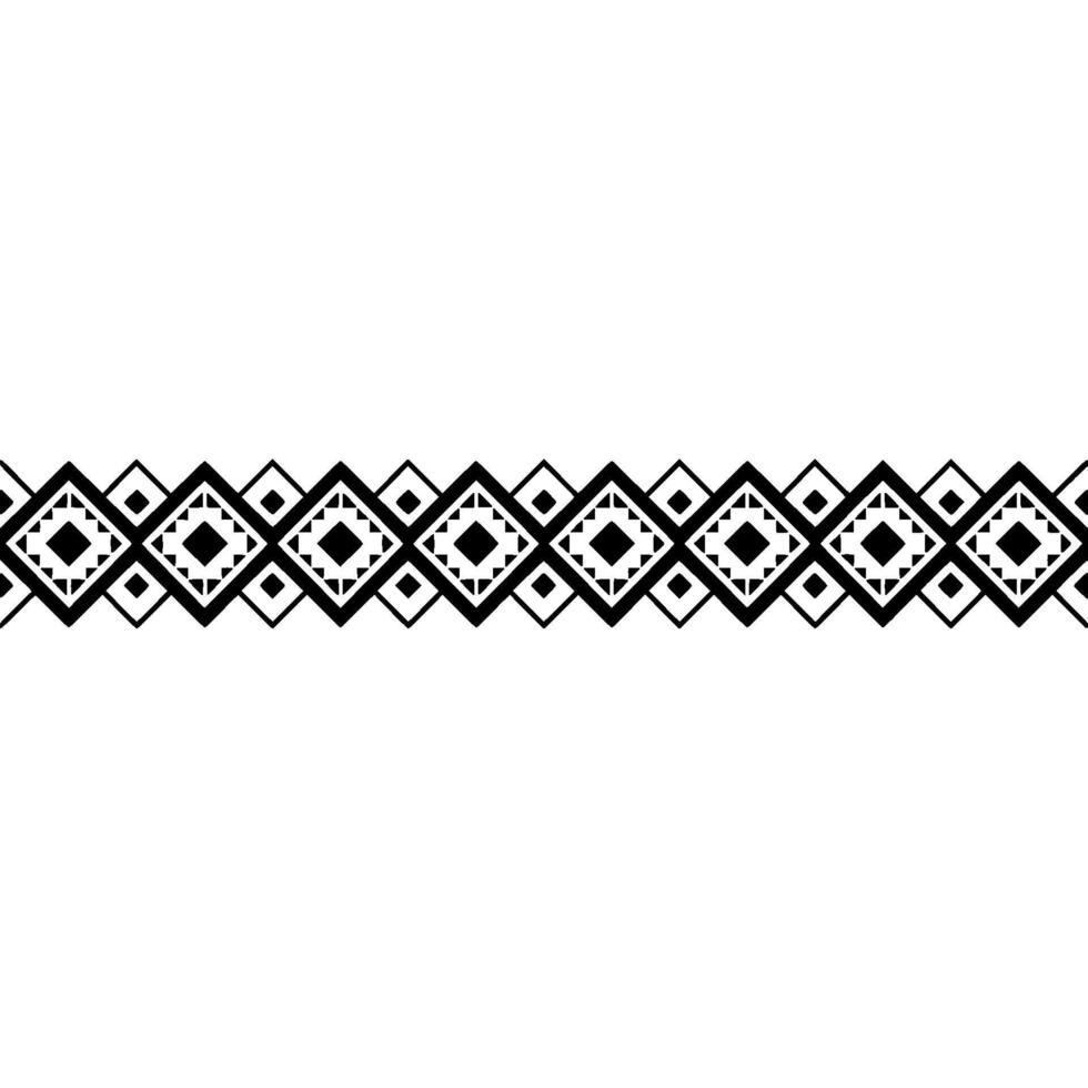 Geometric Aztec Border on Cream Background vector