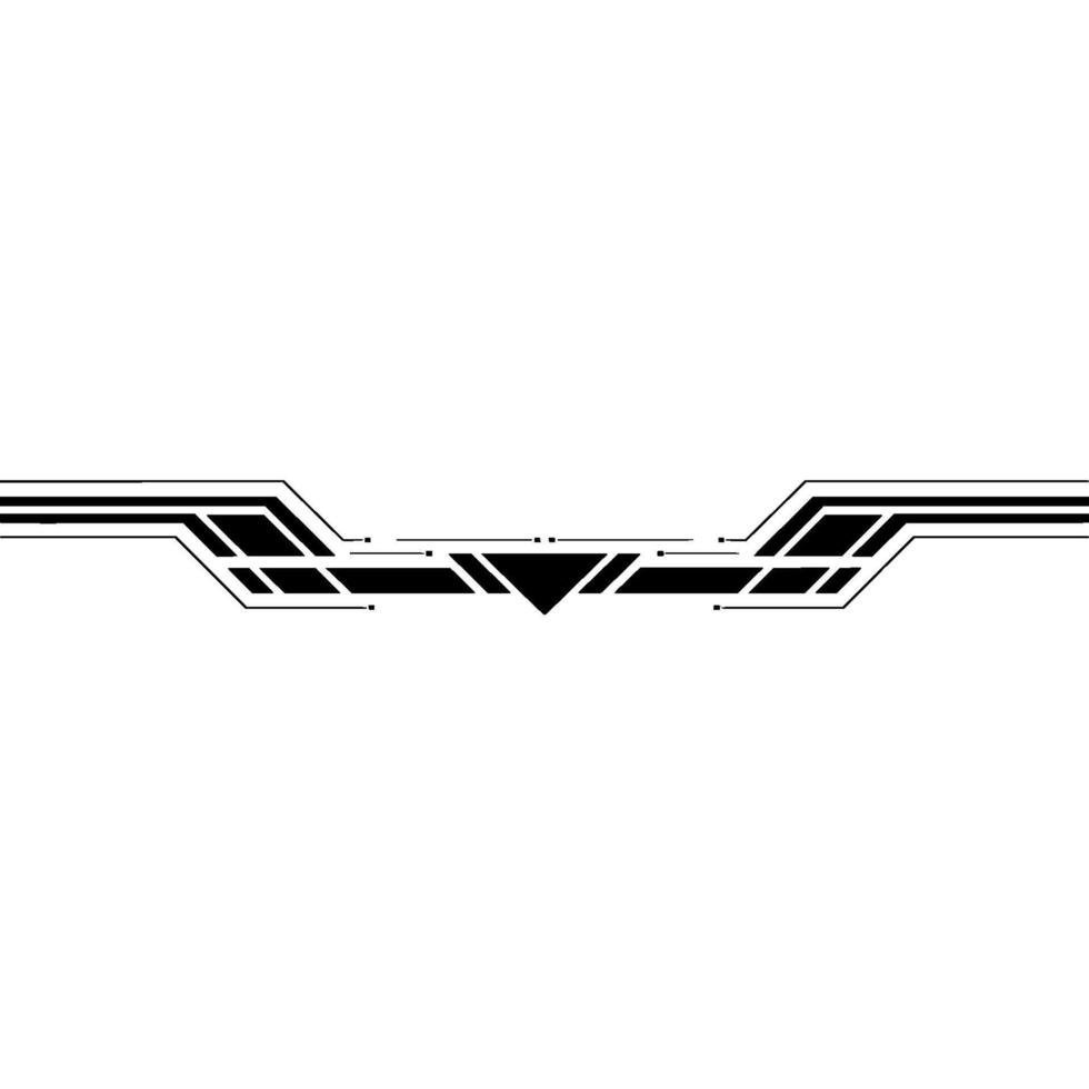 Minimalist Tech Ornament on White Background, Futuristic Element vector
