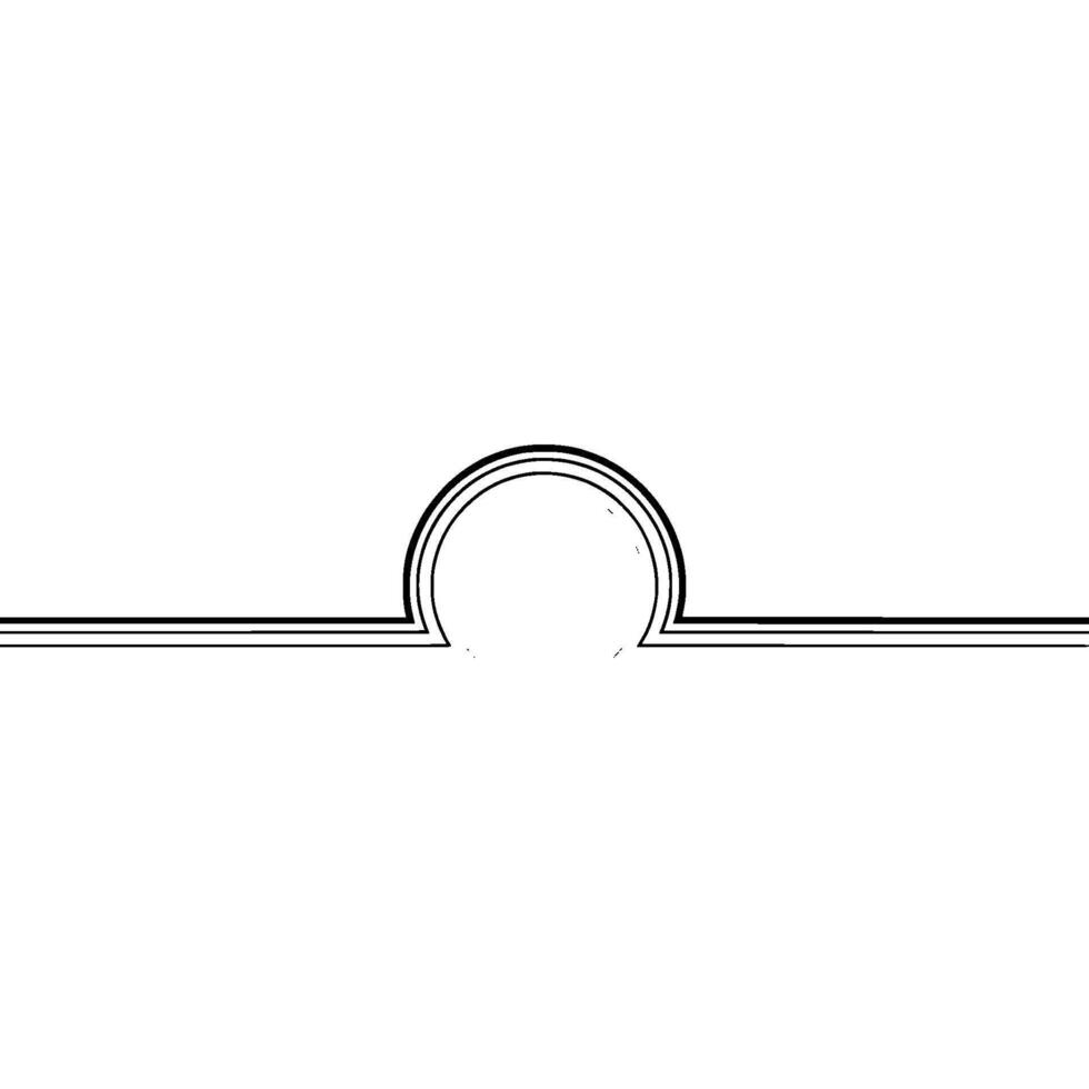 Minimalist Archway Black Lines on White Background vector