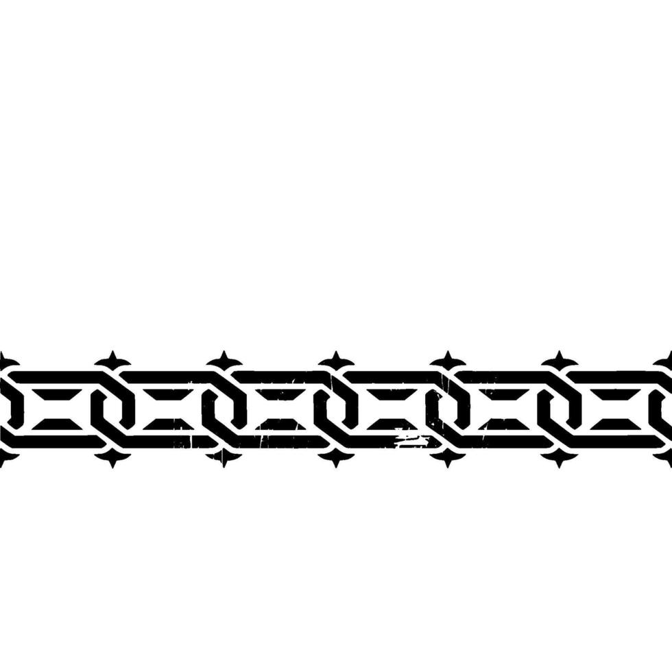 Distressed Black Geometric Border on White Background vector