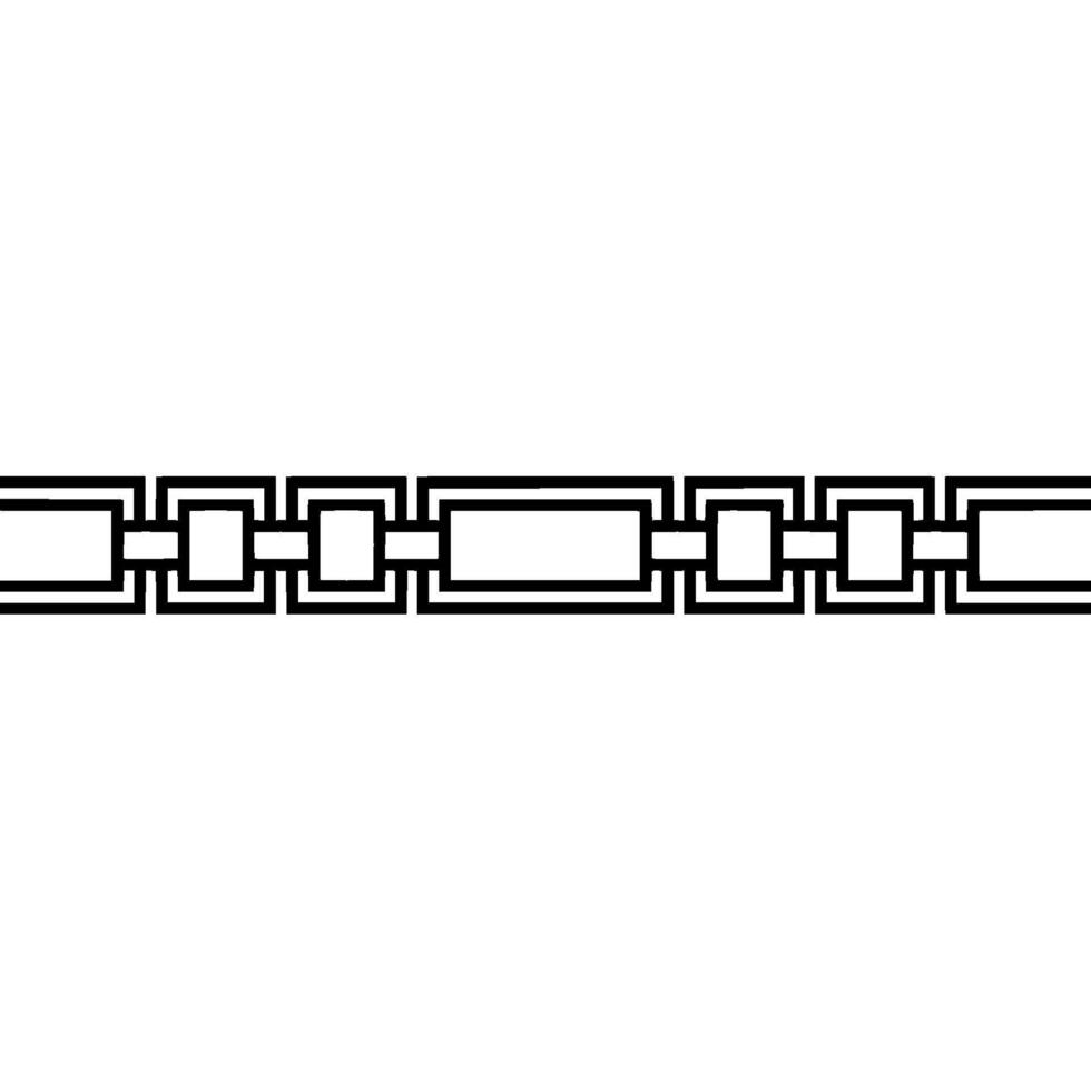 Geometric Chain Pattern in Black on White Background vector