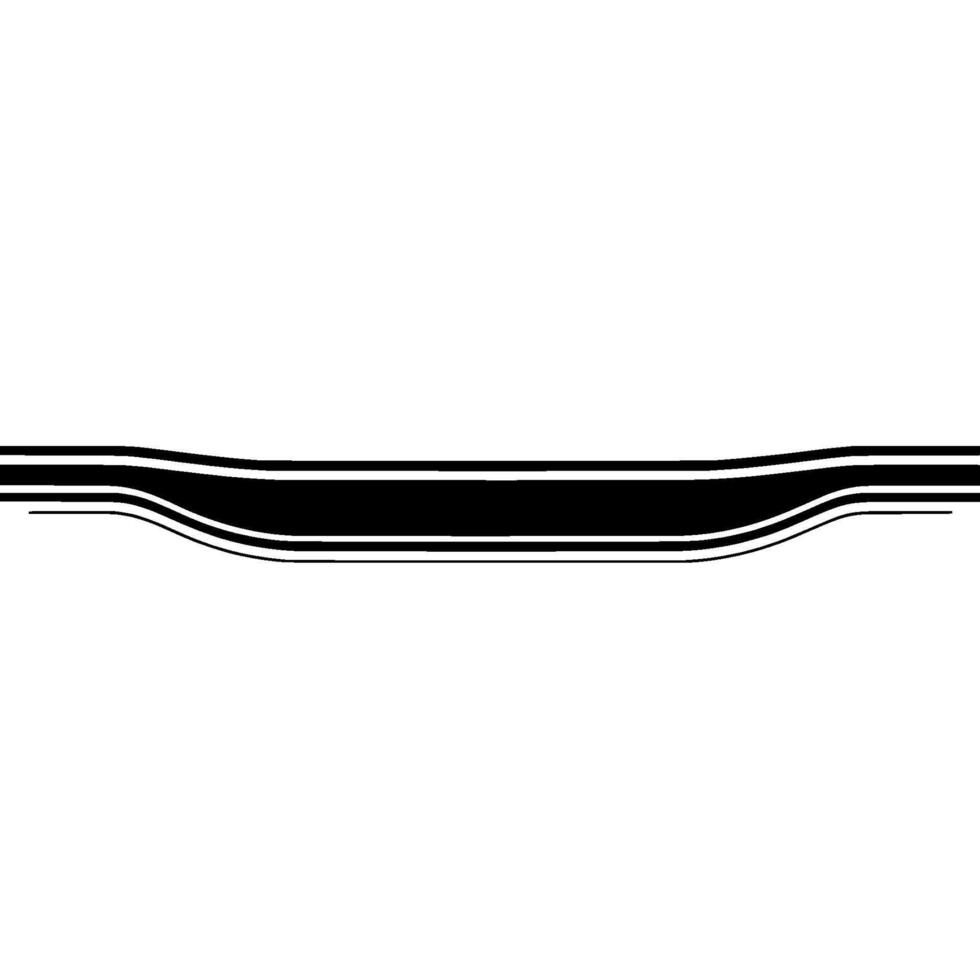 Sleek Black and White Racing Stripe , Minimalist vector