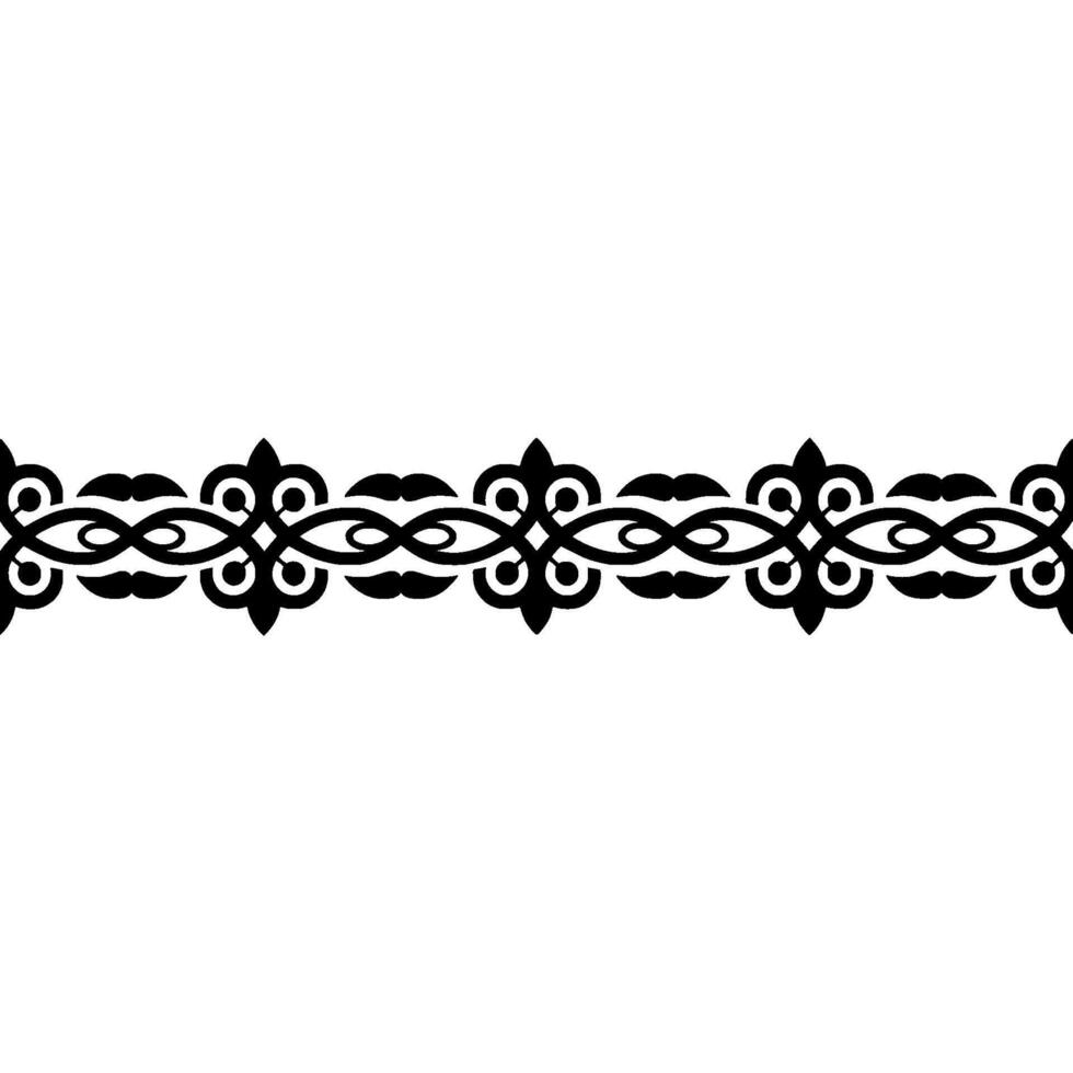 Decorative Black Scrollwork Border on Cream Background vector
