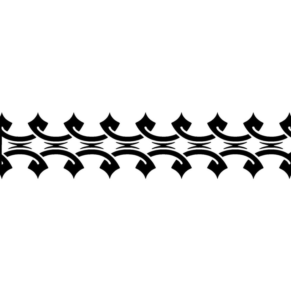 Abstract Black Border Pattern on White Background vector