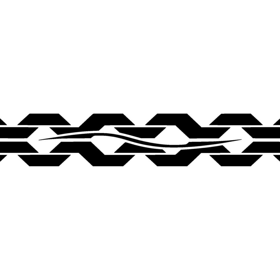Geometric Abstract Border Black and White Element vector