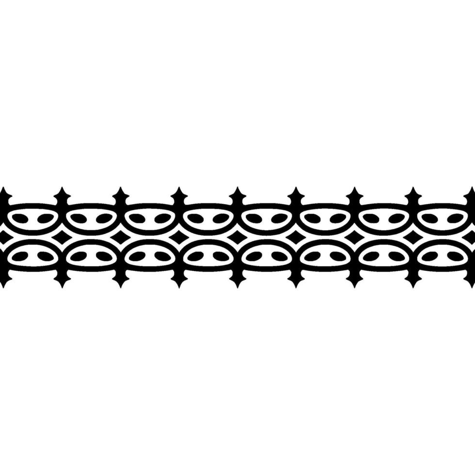 Minimalist Black Ornamental Border on Cream Background vector