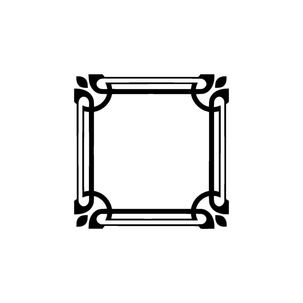 Elegant Art Deco Frame on Light Gray Background vector